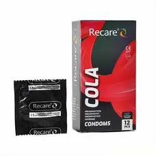 Holographic Recare Cola Dotted&Ribbed Condoms з ароматом Коли, 12шт