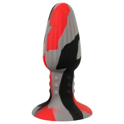 Anos Tricolour Butt Plug - Анальная пробка, 11.5х4 см (трёхцветная)