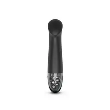 Mystim Right on Ron Black Edition - вибратор с электростимуляцией для точки G, 16.5х3.6 см (чёрный)