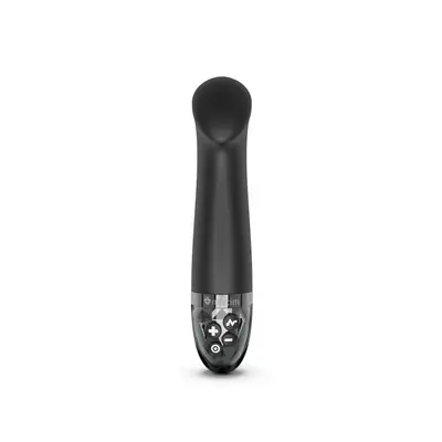 Mystim Right on Ron Black Edition - вибратор с электростимуляцией для точки G, 16.5х3.6 см (чёрный)