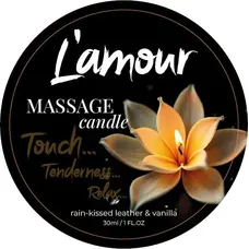 Массажная свеча L'amour Rain-Kissed Leather and Vanilla, 30 мл (ваниль)