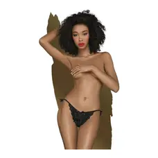 Penthouse Too hot to be real - мереживні стрінги на зав'язках, L/XL (чорний)