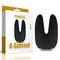 LoveToy O-Sensual Rapture Twin Black - Елегантний вібратор, 9х6 см