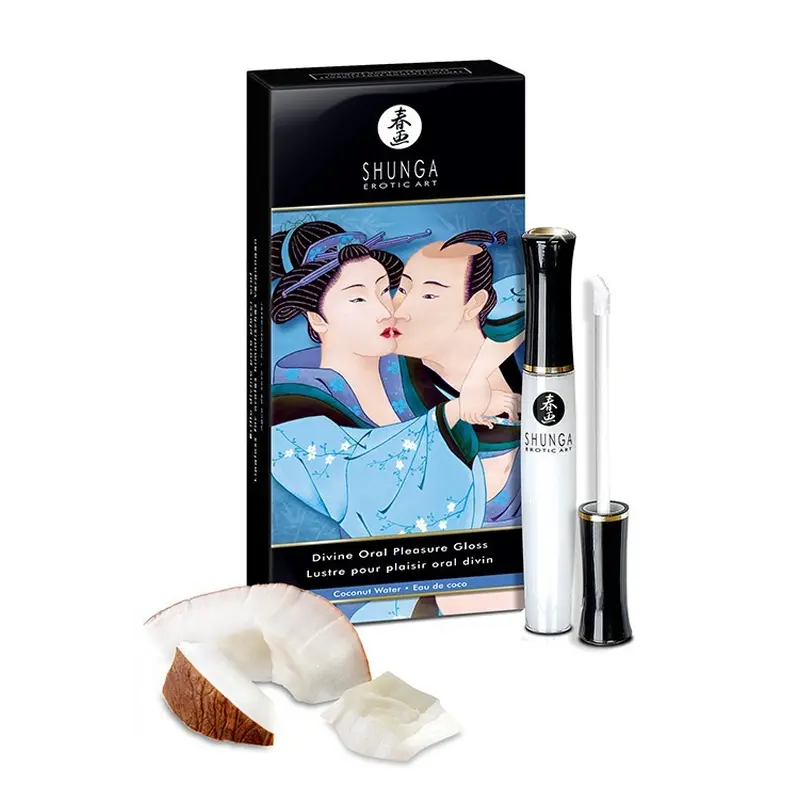 Shunga Oral Pleasure Coconut Water - стимулюючий блиск для губ (кокос), 10 мл