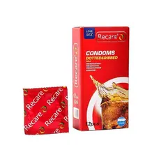Recare Cola Dotted&Ribbed Condoms 12 шт, з пухирцями та ребрами