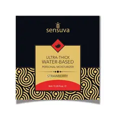 Sensuva - Ultra – Thick Water-Based Strawberry - Пробник лубриканта с ароматом клубники, 6 мл.