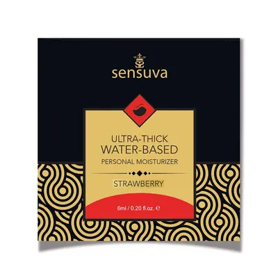 Sensuva-Ultra-Thick Water-Based Strawberry-Пробник лубриканта з ароматом полуниці, 6 мл.