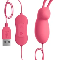 Pipedream OMG Bullet #Cute виброяйцо в форме кролика с подвижными ушками, 8.2х2.5 см