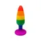 Wooomy Hiperloo Silicone Rainbow Plug S - Анальная пробка, 9х2.4 см