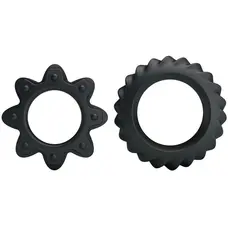 LyBaile Ring Flowering Black - Набор эрекционных колец разного диаметра, 2 шт
