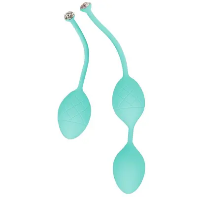 Pillow Talk Frisky Teal - розкішні вагінальні кульки із кристалом, 3,2 см.