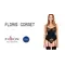 Passion Exclusive Floris Corset - Корсет с пажами и трусики, L/XL