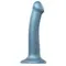Strap-On-Me Mono Density Dildo, M - Насадка для страпона гибкая, 18х3.3 см., (голубая)