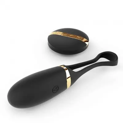 Dorcel Secret Delight Gold віброяйце з пультом ДК, турборежимом та голосовим керуванням, 7х3.2 см (чорний)