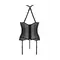 Passion Satara Corset - еротичний корсет з мереживом, XXL/XXXL (чорний)