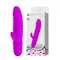 Pretty Love Arnd Vibrator Purple - Рельефный вибратор с клиторальным отростком, 11.5х2.3 см (фиолетовый)