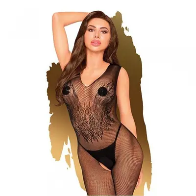 Penthouse Wild catch - Бодистокинг с узором в виде крыльев и бабочки, S-L (чёрный)