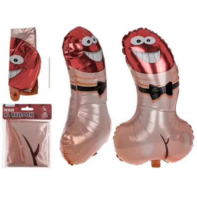 Penis XL Balloon - Повітряна кулька у формі пеніса, 44,5 х 74 см (тілесна)