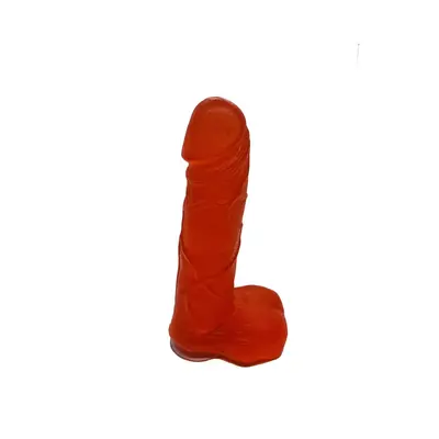 Чистий Кайф Red size L - Крафтове мило-член з присоскою, 16,5 х3,8 см (червоний)