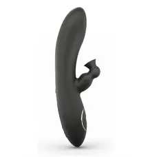 Dorcel Divine Rabbit - Вакуумний вібратор кролик, 20.5х3.5 см (чорний)