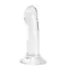 Alive Valiant Jelly Dildo - Прозорий фалоімітатор на присосці, 16х4.5 см