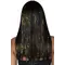 Leg Avenue-Long bang wig with tinsel Black/Gold - Чёрный парик с люрексовой ниткой