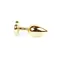 Boss Jewellery Gold Heart Plug Light Blue - Анальна пробка з кристалом, 7х2,7 см (блакитний)