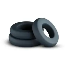 Boners 3-Piece Hefty Cock Ring Set - Набор эрекционных колец, 3 шт (серый)