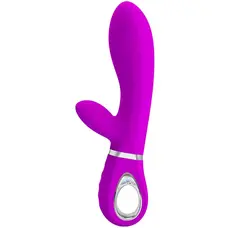 LyBaile Pretty Love Thomas Vibrator - Вибратор с клиторальным стимулятором, 20.5х4 см (фиолетовый)
