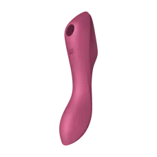 Satisfyer Curvy Trinity 3 - Вакуумный вибратор и стимулятор для точки G, 17.5х5.3 см (красный)