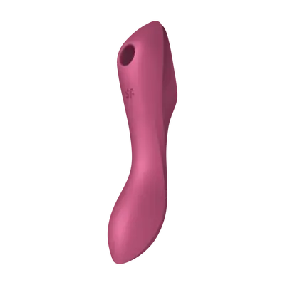 Satisfyer Curvy Trinity 3 - Вакуумний вібратор та стимулятор для точки G, 17.5х5.3 см (червоний)
