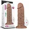 LoveToy Realistic Chubby Vibrating Dildo Brown 10.5'' - Реалістичний вібратор, 26.6х6.4 см (коричневий)