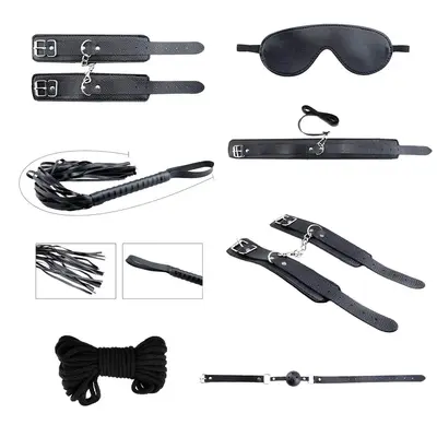 Alive - Secret Desires Black BDSM Kit - Набір із восьми предметів