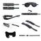 Alive - Secret Desires Black BDSM Kit - Набор из восьми предметов