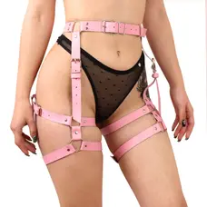 Гартеры из натуральной кожи Art of Sex - Claire, XS-M