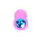 Boss Silikon Plug Jewellery Pink Medium - Анальная пробка с кристаллом, 8х3.5 см (розовый с голубым)