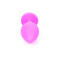 Boss Silikon Plug Jewellery Pink Medium - Анальная пробка с кристаллом, 8х3.5 см (розовый с голубым)