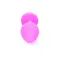 Boss Silikon Plug Jewellery Pink Medium - Анальная пробка с кристаллом, 8х3.5 см (розовый с голубым)