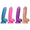 Pop Peckers 8.25" Dildo With Balls - Blue - Фаллоимитатор, 22,8 см (голубой)