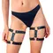 Art of Sex Kristina Leg Garters - Гартери на ногу з натуральної шкіри, S-L, 2 шт (чорний)