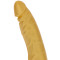 Get Real Gold Dicker Slim Vibrator - Вибратор на батарейках, 16х4.7 см (золотистый)