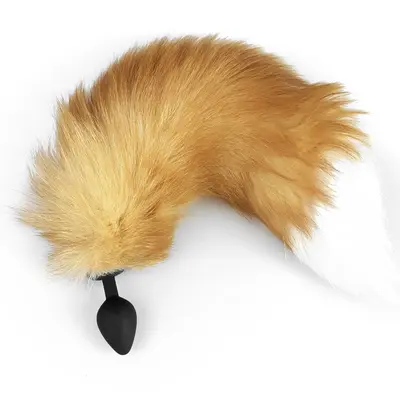 Силиконовая анальная пробка с хвостом Art of Sex Red Fox fox, M