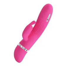 LyBaile Pretty Love Ingram Vibrator - Вибратор-кролик с электростимуляцией, 19.2х3.5 см (розовый)