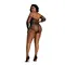 Moonlight Plus Model 09 Black - ажурне боді зі стразами, XL/XXXL (чорний)