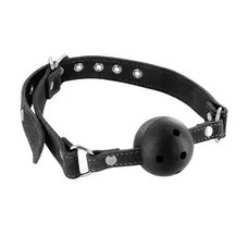 Кляп Fetish Tentation Premium Leather Gag With Stiff Ball
