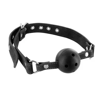 Кляп Fetish Tentation Premium Leather Gag With Stiff Ball