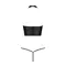 Passion - GENEVIA SET WITH OPEN BRA - Комплект з еко-шкіри, XXL/XXXL