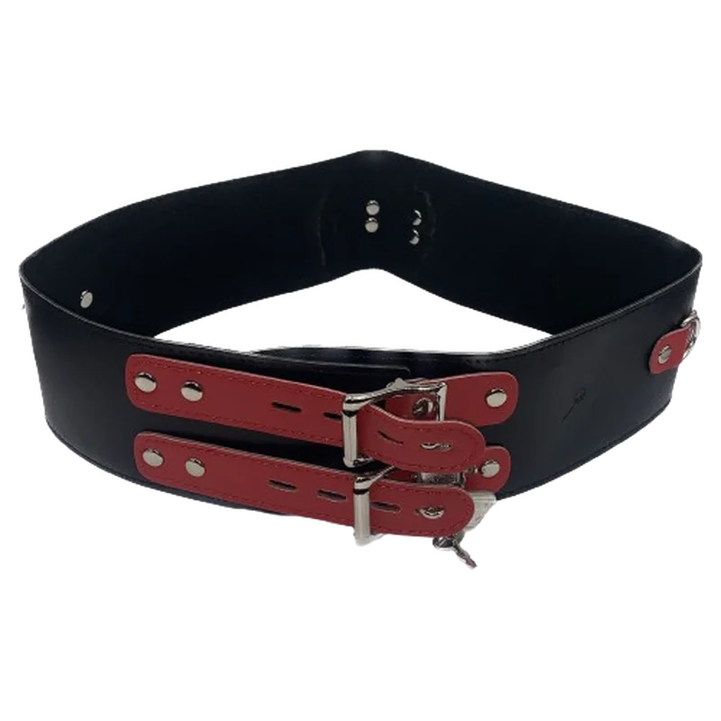 Пикантные Штучки Red&Black - Комплект ошейник и фиксаторы для рук и ног, (красный)