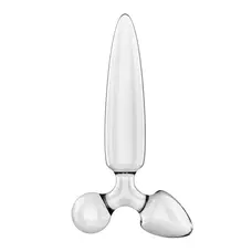 Тристоронній скляний дилдо Satisfyer Triple Crystal 1 Transparent