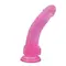 LoveToy Jelly Studs Crystal Dildo, Large - Фаллоимитатор с мошонкой, 20 см (розовый)